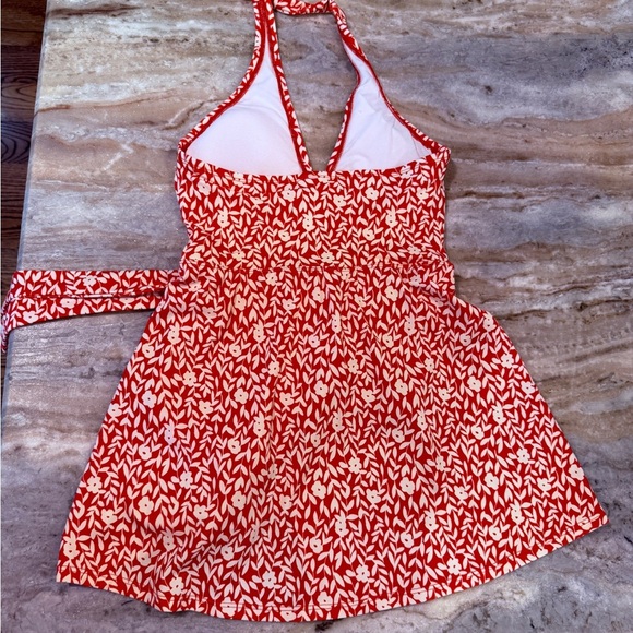 Women’s DRAPER JAMES Summer Picnic faux wrap halter swim dress- Size Small - Picture 3 of 8